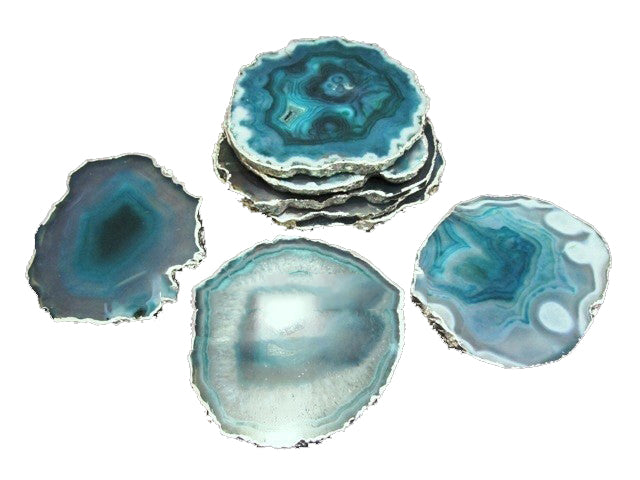 Green Onyx Coaster Silver Plated - 3 to 4 inch 100 grams - NEW1020