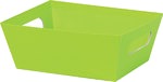Lime Green Market Tray - Small - 9 x 7 x 3 1/2 inch - Cello Bag to fit 17x27 - Order in multiples of 3 - NEW423