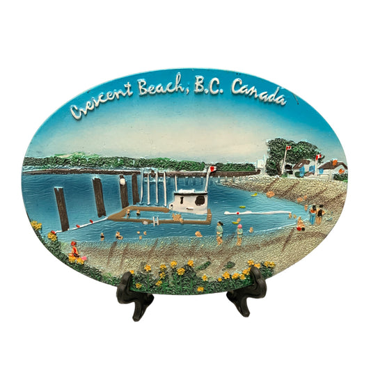 PLAQUE CRESCENT BEACH OVAL 5-5 IN