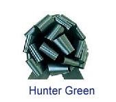 4 inch - HUNTER GREEN - POLY SATIN PULL BOW