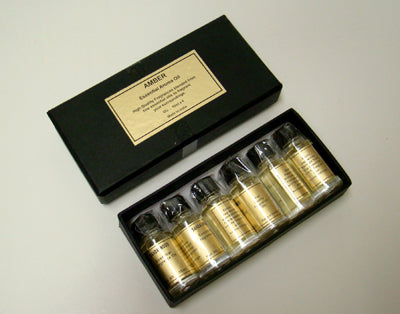 Set/6 - Essential Aroma Oil - Amber - 10 ml Bottles