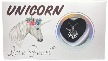 Wish Pearl Unicorn Design Box with Unicorn Pendant and Necklace - NEW522