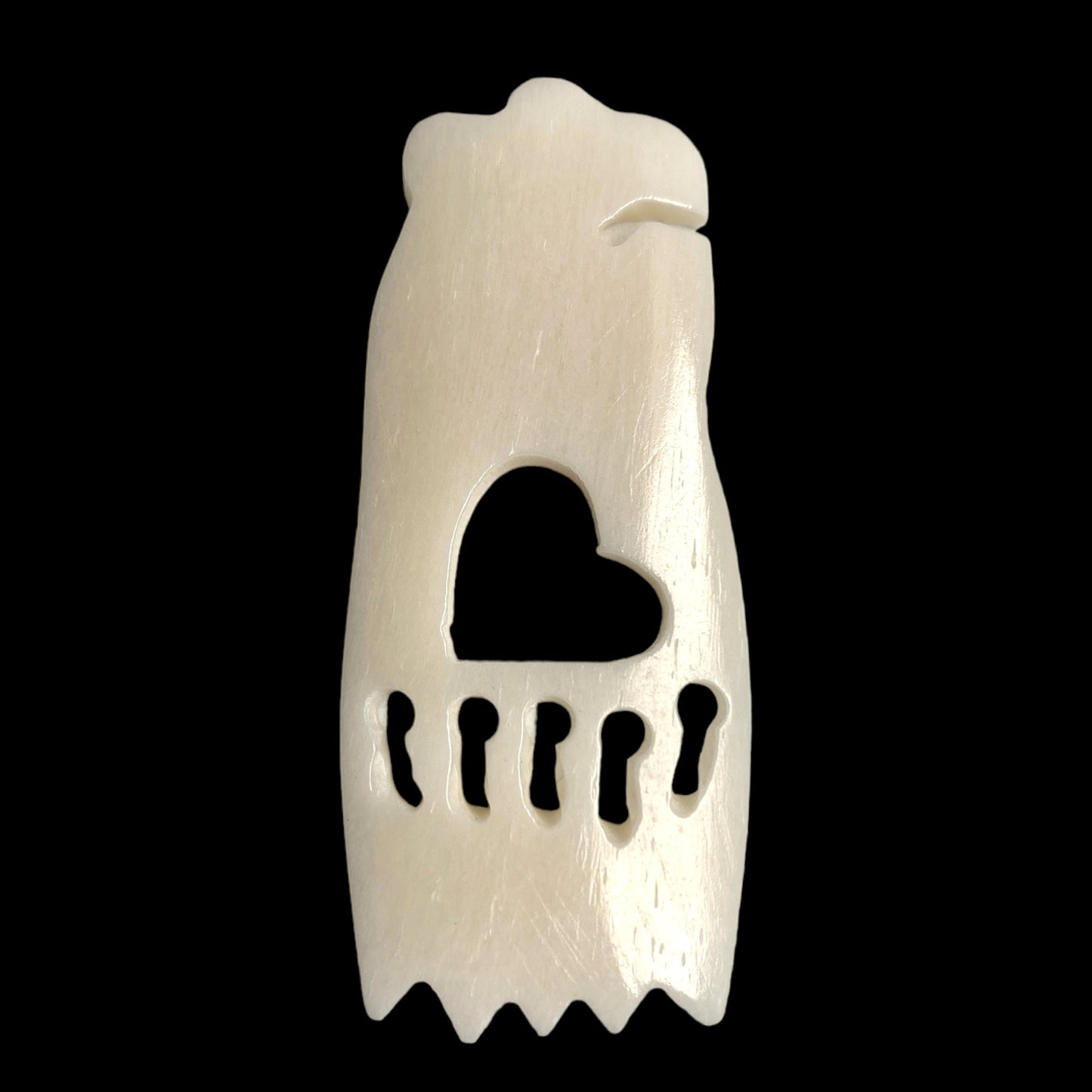 2.5 x 1 inch Bear Claw and Head Bone Pendant - India - NEW523