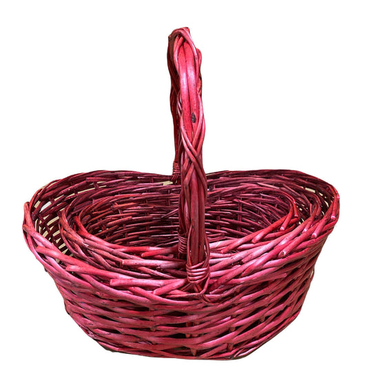 Designer Willow Baskets - Gift Basket Kit - Red Wine Color