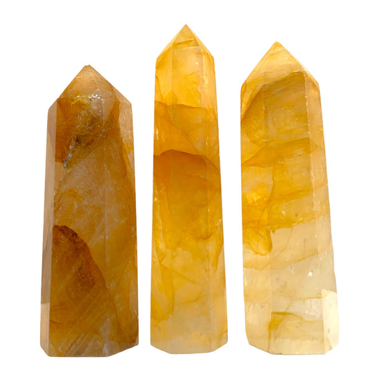Fire Quartz Yellow - 4 to 6 inch - Price per gram - China - NEW622 - Polished Points