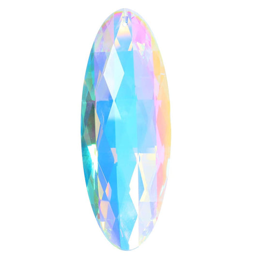 K9 Aura Crystal Hanger Suncatcher - Oblong - Colorful Twinkle Hanger - 12x4.5cm - Cotton String - China - NEW922