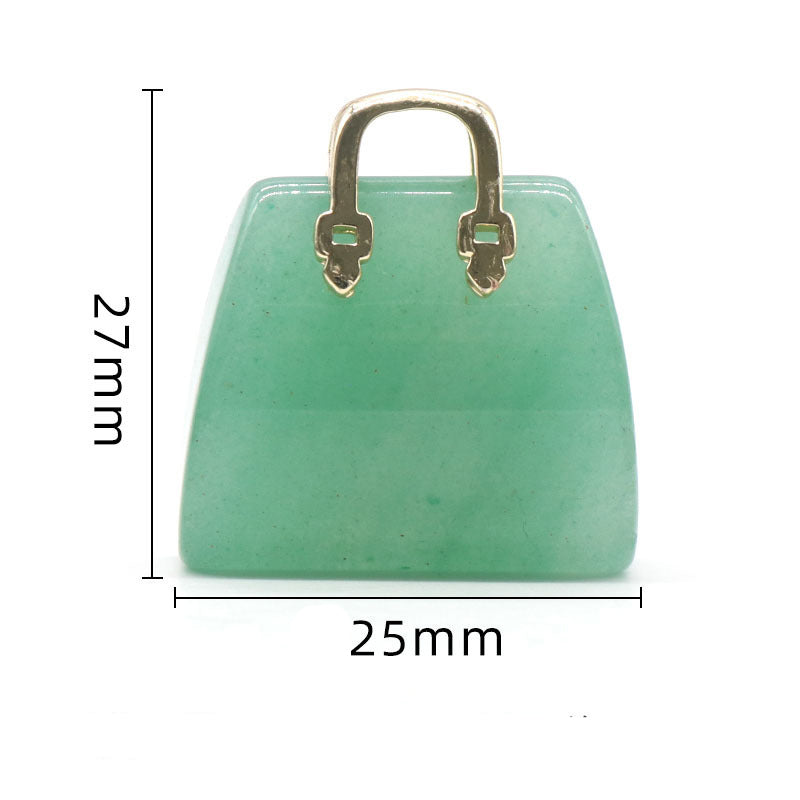 Green Aventurine Money Hand Bags - 25mm - China - NEW722