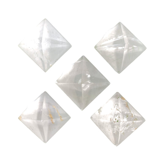 Clear Quartz - Mini Pyramids - 10 to 15mm - Price per piece 10g - Order in 5's - India- NEW121
