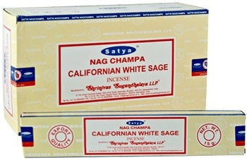 Satya Incense Sticks - California White Sage - Box Of 12 Packs
