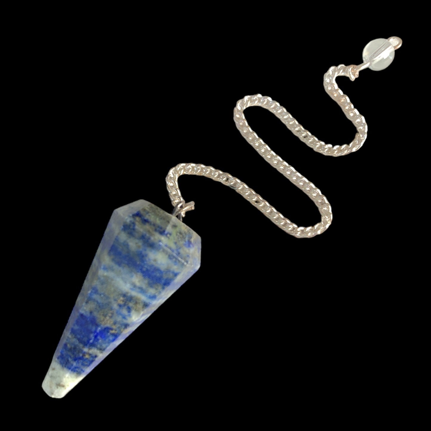 Lapis Lazuli Pendulum w Chain - 35-45mm - 8 Facets - 20g - NEW422