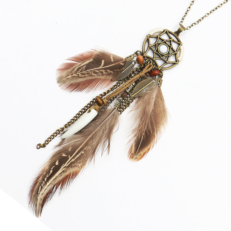 Feather & Round plated fashion jewelry - nickel, lead & cadmium free