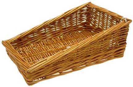HONEY WILLOW SLOPED TRAY 7.5 Wide x 12 Long 4 Deep Back  x 1.5 inch Deep Front