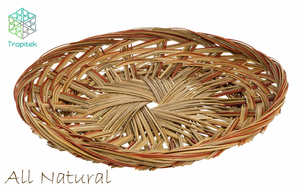 Coco Mid Rib With Handle COCO MIDRIB DELI TRAY - Natural - 8 inch x 1 inch lip – Tropitek-Wholesale