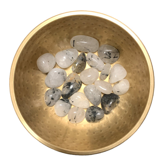 BT Rutilated Quartz Tumbled Stones - Large 25  - 35 mm - 1 LB - A China - NEW822