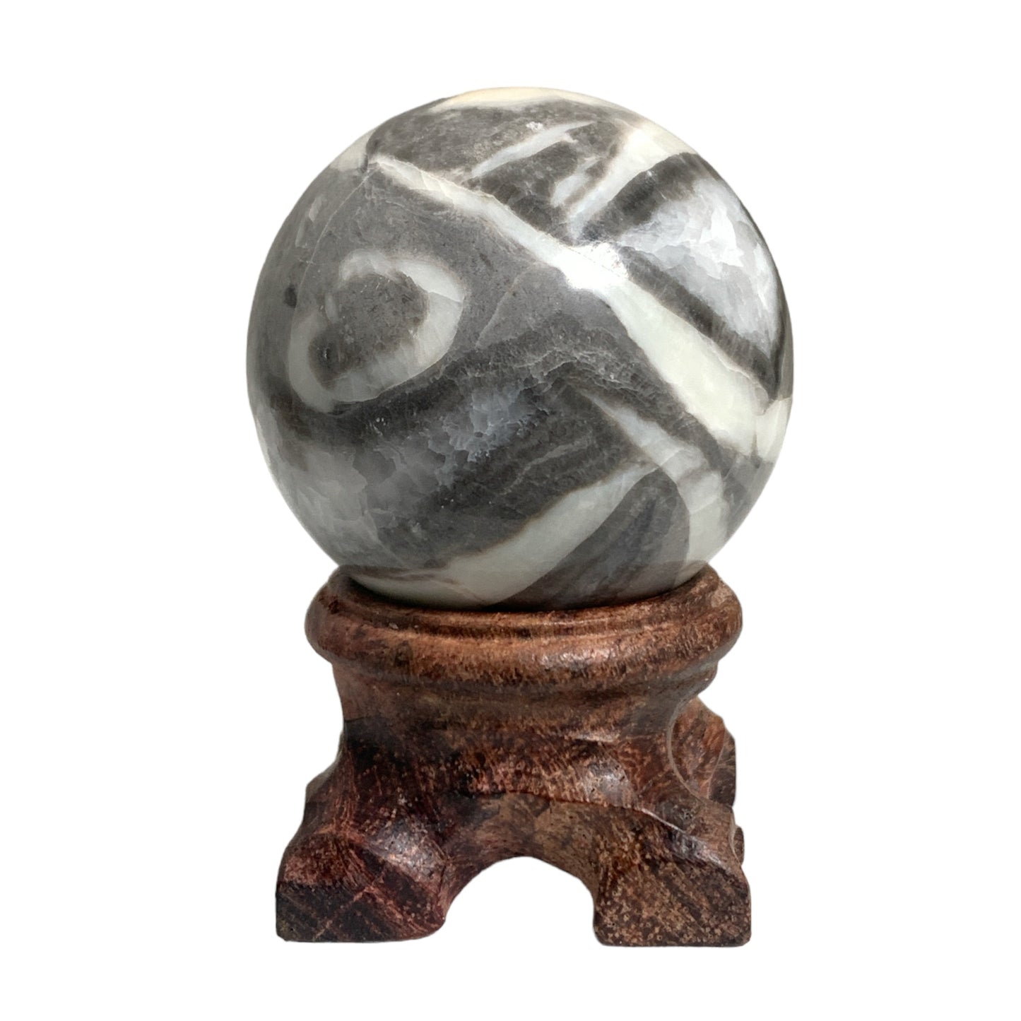 THOUSAND EYE SHELL JASPER - appx 40mm - Sphere - Price per gram - China - NEW622