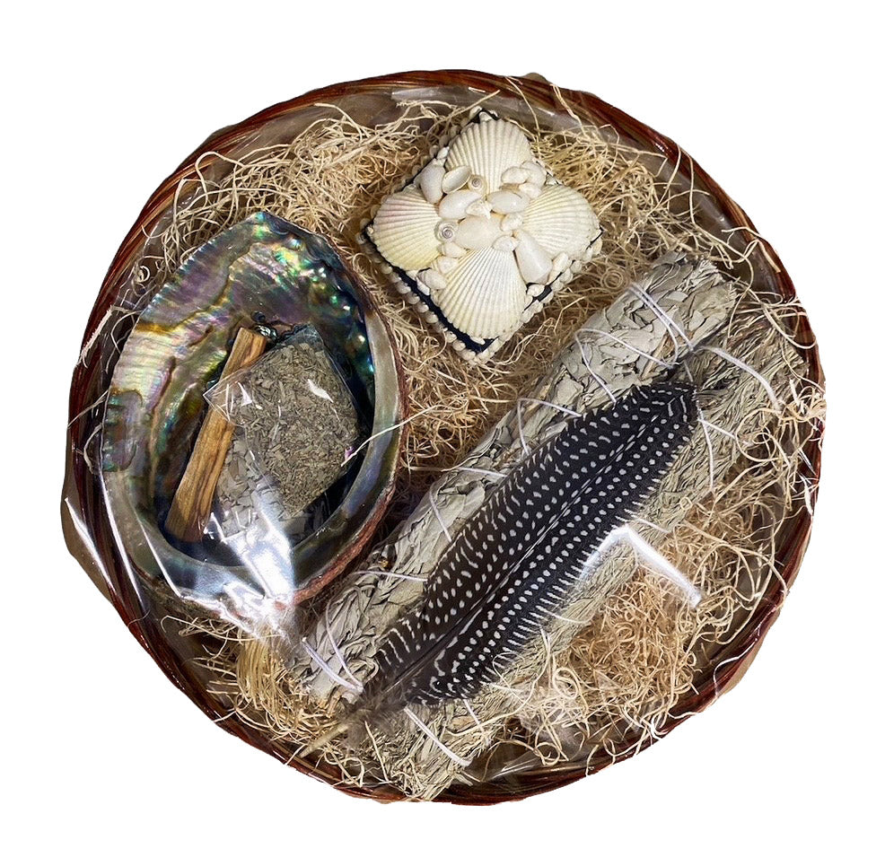 Deluxe Large Smudge Kit in Woven Basket
