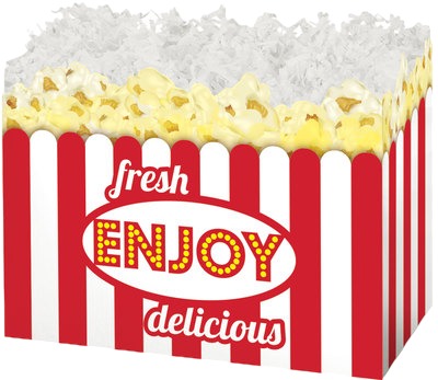 Fresh Popcorn Basket Box - Small - 6 3/4 x 4 x 5 inches deep (order in 6's) - NEW423