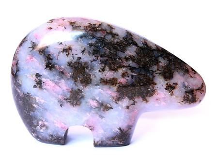 Abstract Bear - Rhodonite - Rare Carving from Madagascar