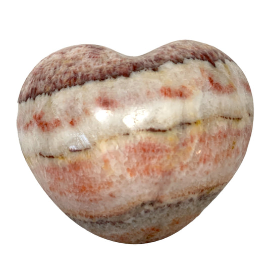 Dali Rainbow Jasper Pork Stone Tri-colored  RED BROWN - DECORATIVE HEART - Medium 5 - 8cm - price per gram - China - NEW821