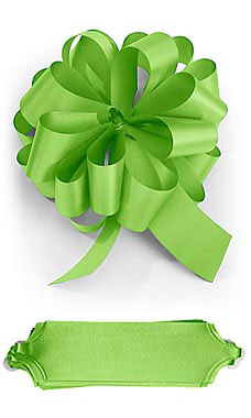 6 inch -  LIME GREEN  - PULL BOWS