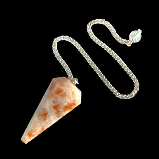 Sunstone 6 Facet Pendulum - 40-50mm 14g - NEW1021