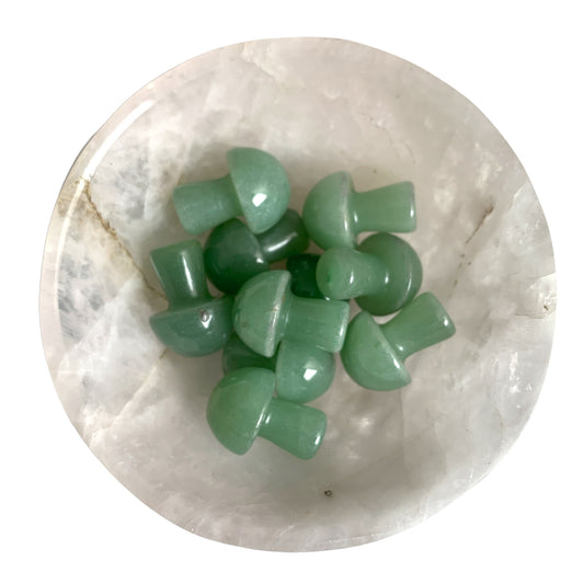 Green Aventurine Mushrooms - Mini 19-20 mm - Price Each - China - NEW622