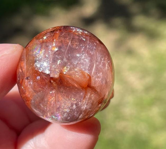 RED HEMATOID FIRE QUARTZ AA - Sphere - 25- 30mm - China - NEW622