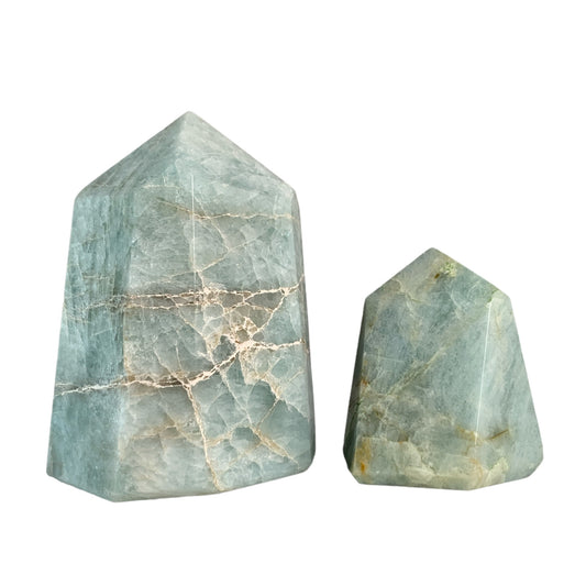 Aquamarine Chunky Points - 40-60mm (10-15pcs per kg) - Price per gram