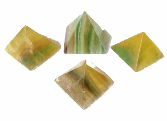 Fluorite Multi Rainbow - 23-28mm - Small Pyramids - Price per piece 15g - Order in 5's