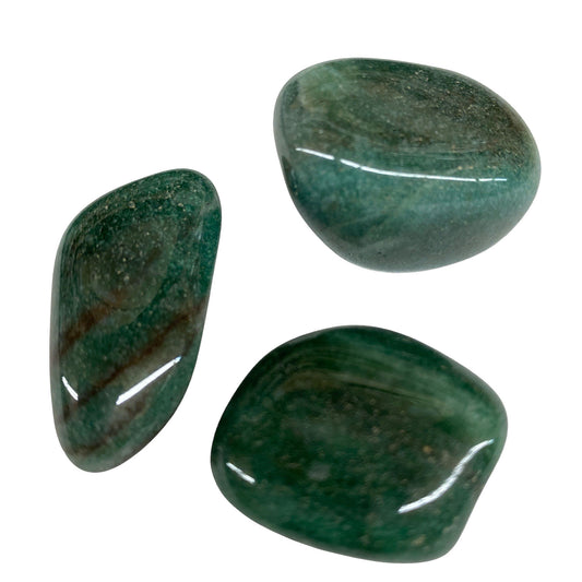 Green Aventurine Quality 2A Tumbled Stones - Medium 20 - 30 mm - 1 lb - Brazil - NEW122