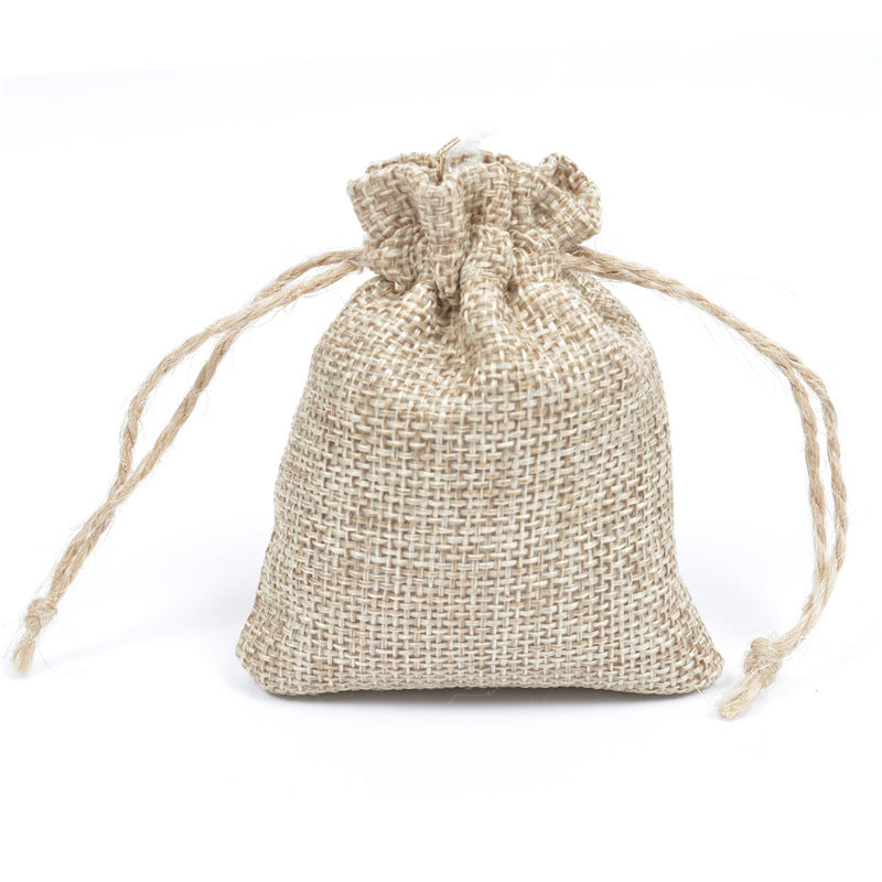 Natural - LINEN #5 BAGS 3.5 x 4.72 inch - with Draw String