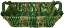 GREEN WILLOW SEAGRASS TRAY 17 x 15 x 5 + H