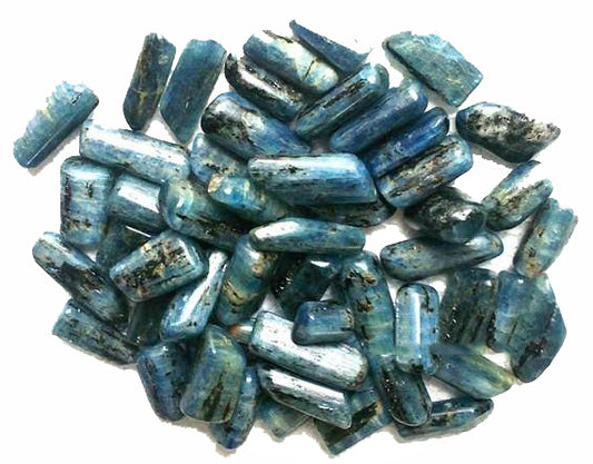 Blue Kyanite Tumbled Stones - Medium 25 - 35mm - 500 GRAMS 1.1 LB - India