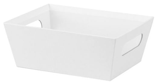 White - Small Market Tray - 9 x 7 x 3.5 inch - Pack 6 to 48 - Cello Bag to fit 17x27 - NEW322