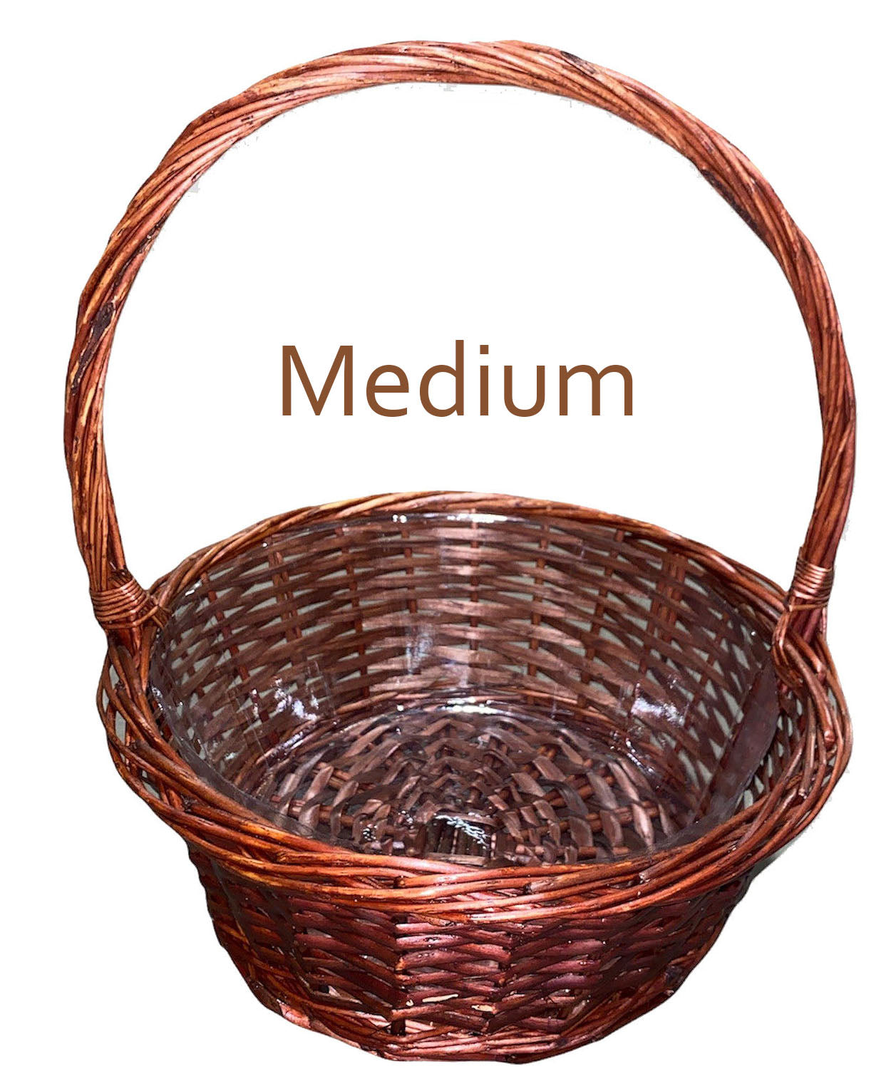 Round Split Willow Baskets with hard liners - Medium 12.36 x 4.7 inch deep - NEW222