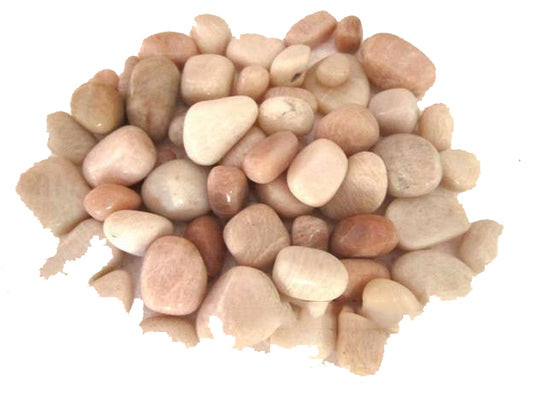 Cream MOONSTONE Tumbled Stones - Medium 20 - 30 mm - 500 GRAMS 1.1 LB - India - Has a loving energy that brings out the best in people