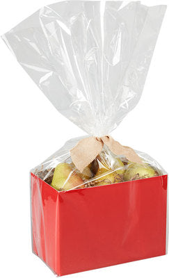 PK/50 CELLO FLAT BAGS - 14 x 24 inch - CLEAR 1.2mil - Fits Small BoxCo Basket Box