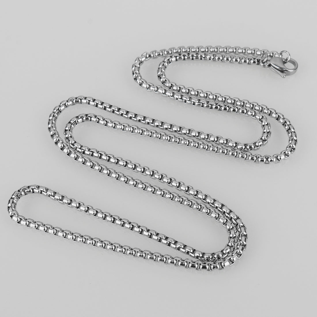 Stainless Steel Box Chain Necklace 2.5mm - Length 80cm - 31.5 inch - China - NEW822