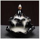 Incense Smoke Backflow Hole Ceramic Incense Burner, Porcelain, Handmade Size: 112 x 95 x 90mm