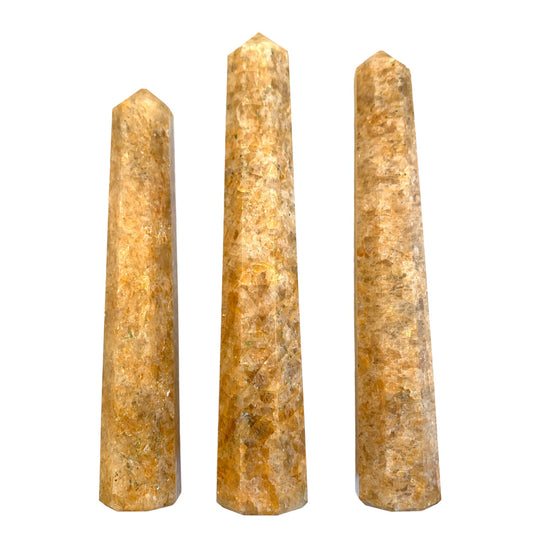 Golden Quartz - Obelisk - 3 to 6 inches - Price per gram (Ex. 40g = $3.40 each) - Polished Points