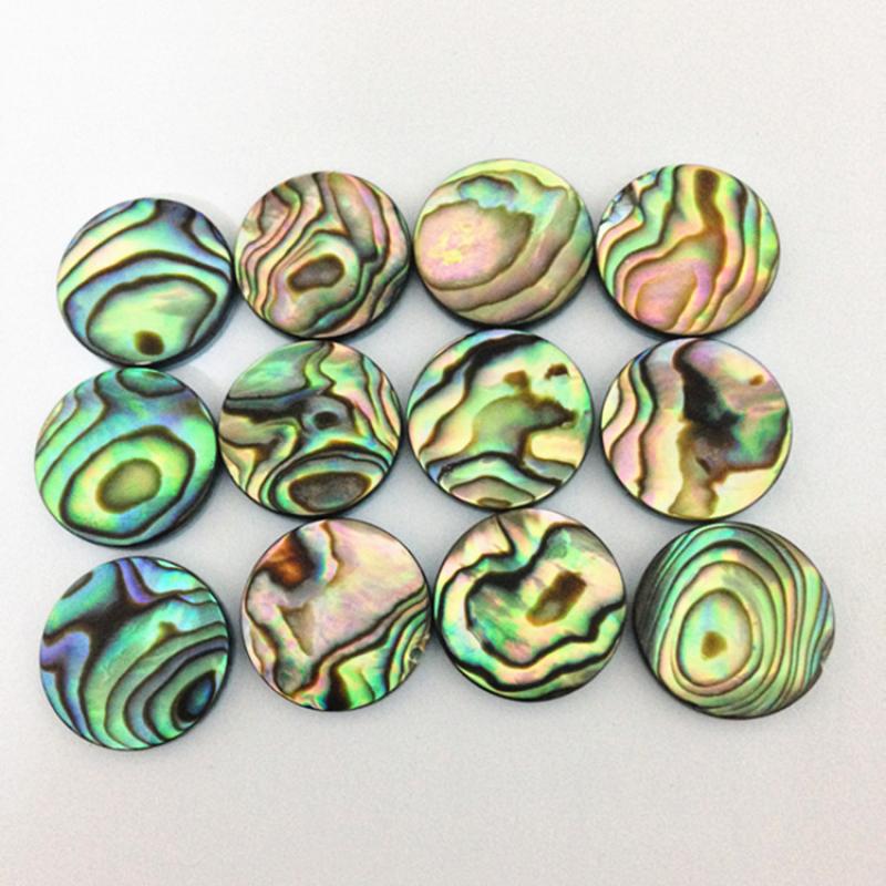 Abalone Shell Cabochon - Round Natural - 11 mm (Special Order 3-4 weeks)
