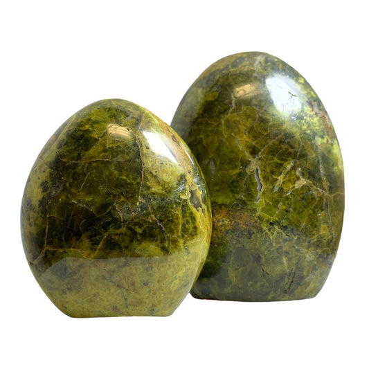 Green Opal Free Forms - Large 4 to 6 inch - Flat Base - Price per Gram - China - NEW423