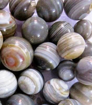 BANDED AGATE - 40-90mm - Sphere - Sold by the gram - India - NEW323