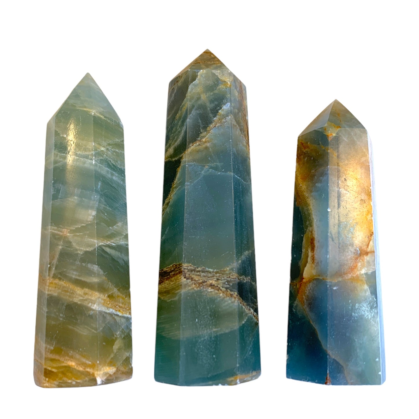 Blue Onyx - 2 to 5 inch - Price per gram - China - NEW822 - Polished Points