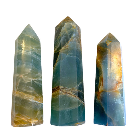 Blue Onyx - 2 to 5 inch - Price per gram - China - NEW822 - Polished Points