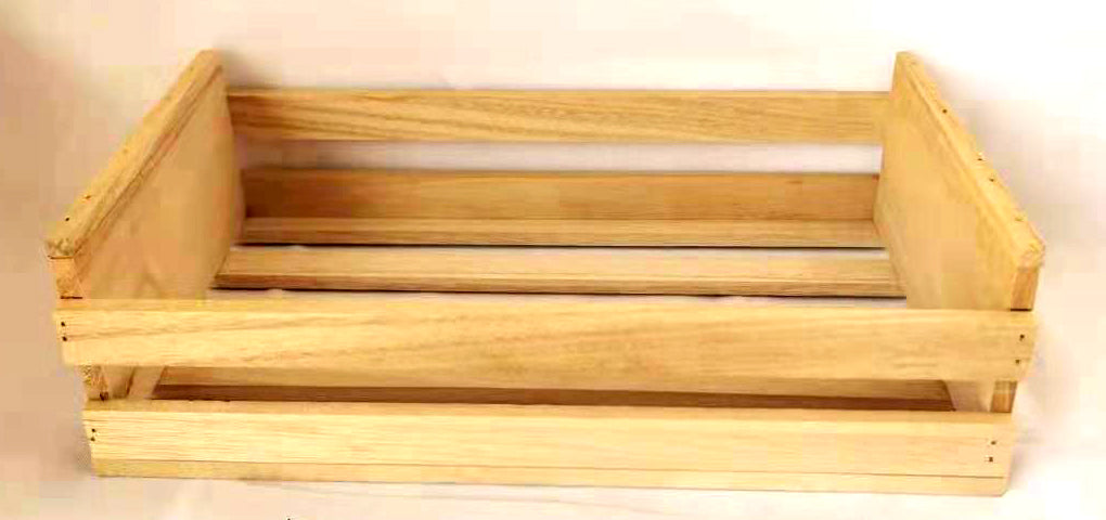 Natural Wood Tray - Large - 12 x 7.5 x 3.5 inch - Paulownia - China