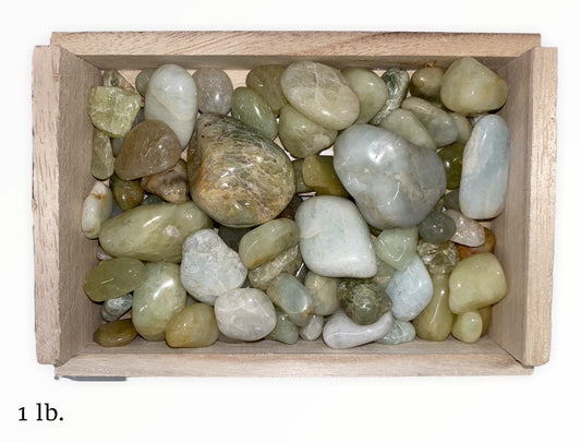 Aquamarine Tumbled Stones - 15 - 40mm - 1 lb. - BRAZIL - NEW522