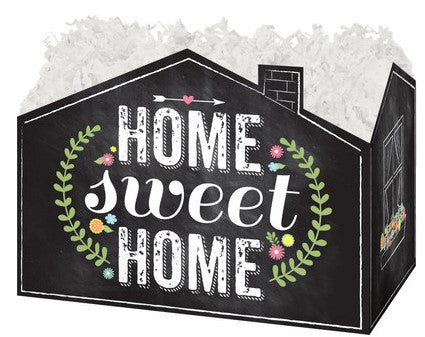 Chalkboard Home Sweet Home Basket Box - Large - 10 1/4 x 6 x 7 1/2 inches deep (order in 6's) - NEW322