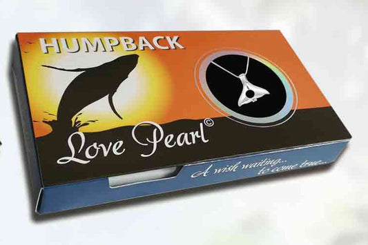 Wish Pearl Humpback Whale Design Box with Whales Tail Pendant and Necklace - NEW523