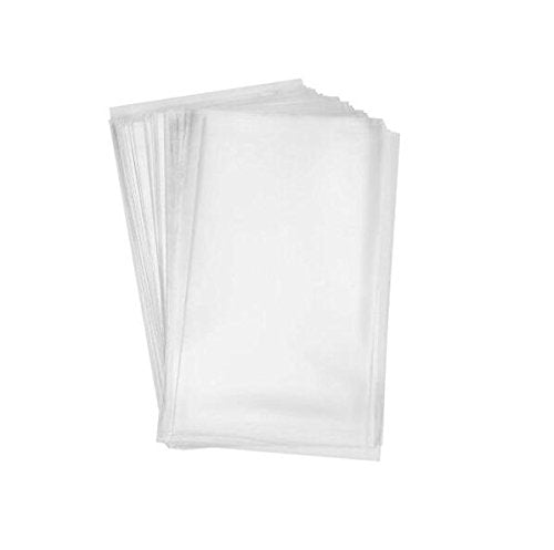 Pack of 100 - 5 x 7 inch CELLO Flat BAGS - CLEAR - Bopp